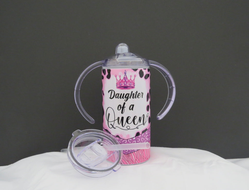 Queen and Princess Mama and Mini Skinny 20 oz/12 oz Tumbler and Sippy Cup