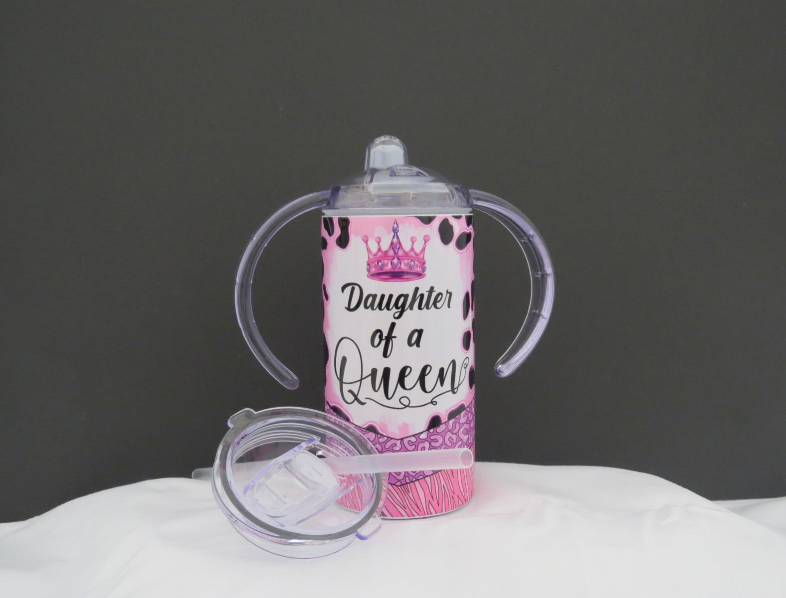 Queen and Princess Mama and Mini Skinny 20 oz/12 oz Tumbler and Sippy Cup
