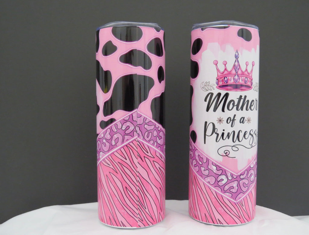 Queen and Princess Mama and Mini Skinny 20 oz/12 oz Tumbler and Sippy Cup