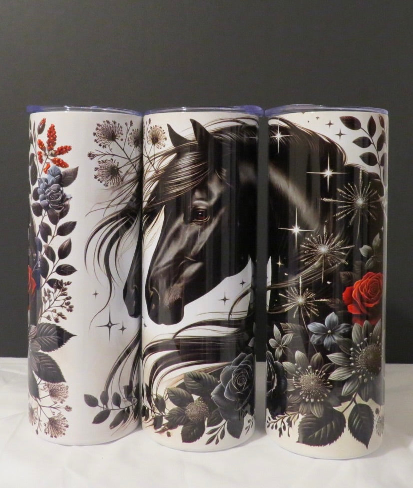 Black Horse Skinny 20 oz Tumbler