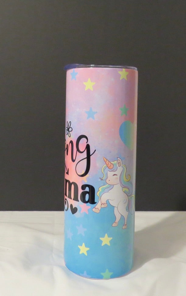 Unicorn Mama and Mini Skinny 20 oz/12 oz Tumbler and Sippy Cup