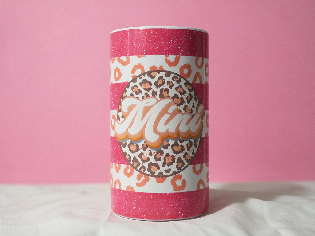Leopard Print Mama and Mini Skinny 20 oz/12 oz Tumbler and Sippy Cup