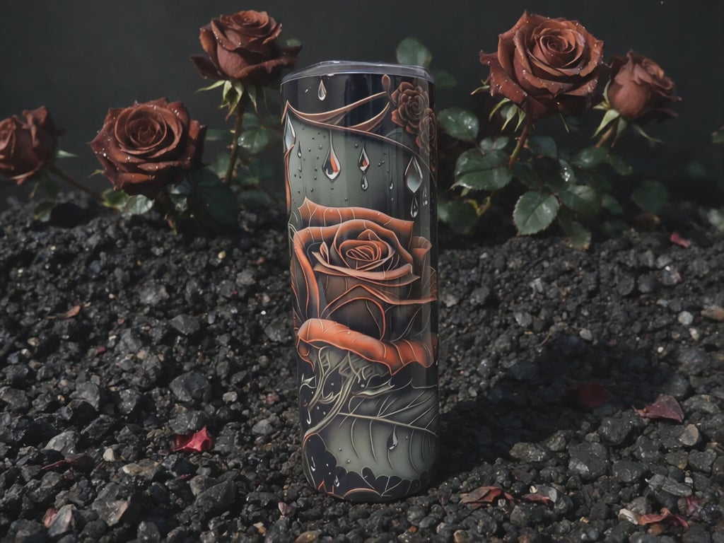 Red Roses Skinny 20 oz Tumbler